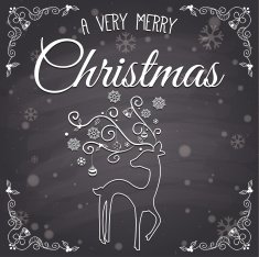 Christmas Card - Chalkboard Style N2