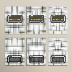 Set vector artwork with background of polylines N2