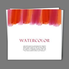 Card with Hand painted watercolor texture N6