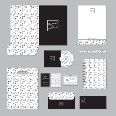 Stationary template design Corporate identity business set N4