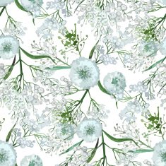 Watercolor gypsophila pattern N2