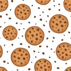 Seamless background with cookies Vector illustration N2