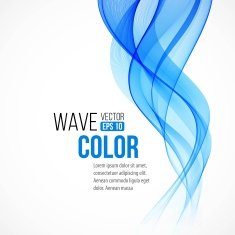 Abstract background with blue wave Vector illustration N3