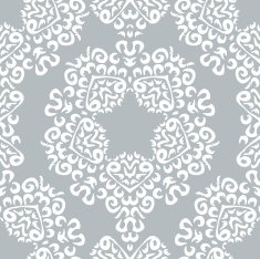 Seamless background made of exotic pattern in grey colors