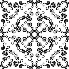 Seamless background made of exotic pattern in black colors N14