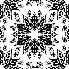 Seamless background made of exotic pattern in black colors N16