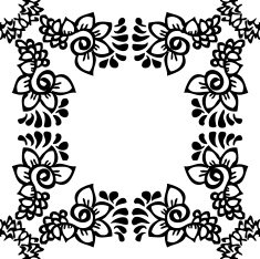 Seamless background made of exotic pattern in black colors N19