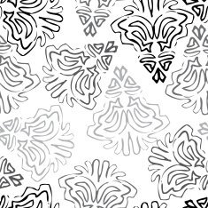 Seamless background made of exotic pattern in black colors N20