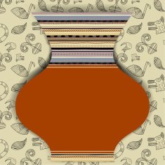 Abstract pot with elements of African patterns N2