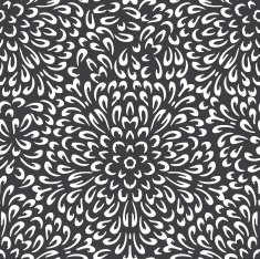 Seamless background made of exotic pattern in black color N5