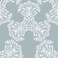 Seamless background made of exotic pattern in grey color