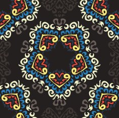 Seamless colorful background made of exotic pattern N35