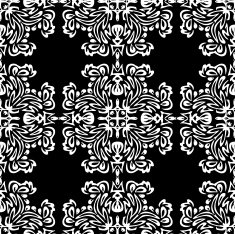 Seamless background made of exotic pattern in black colors N22