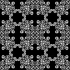 Seamless background made of exotic pattern in black colors N23