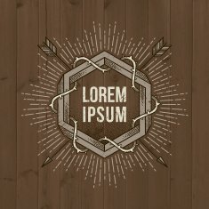 Abstract tatioo style line art emblem
