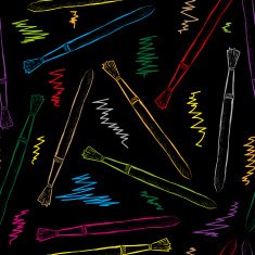 Seamless contours of color brushes N2
