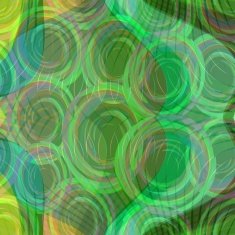 Green abstract background with rounded elements on wavy area