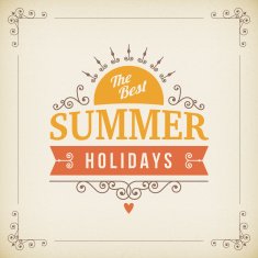 best Summer holidays curl poster