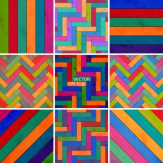 set colorful wooden texture background of parquet
