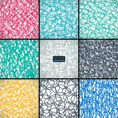 set abstract turquoise creative pattern on gray background