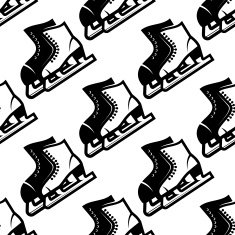 Seamless pattern of ice skates N2