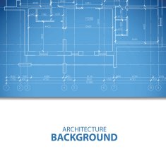 Blue architecture plan