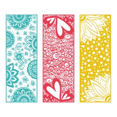 Floral banners zentangle N2