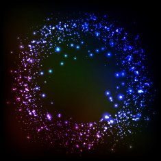 Abstract dark background with color light frame