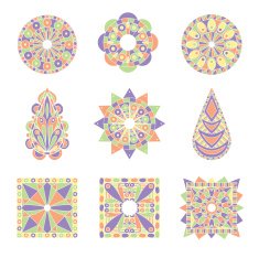 Vector ethnic culture ornaments