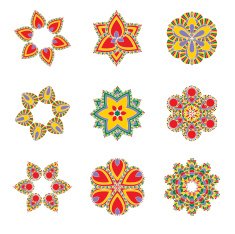 Vector ethnic culture ornaments N2