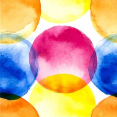 Vector Illustration Hand painted watercolor background