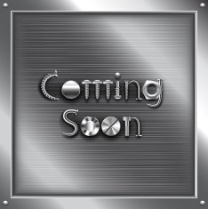 Coming soon metal steampunk concept vector