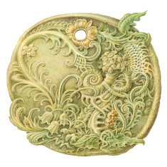 Fairy-tale stone coin (amulet) painting