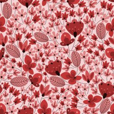 Retro delicate field flowers seamless pattern