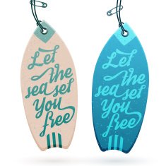 Surfboard Shaped Hang Tags
