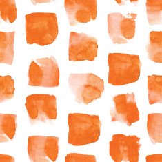 Watercolor orange stain geometric sliding rows seamless pattern N2