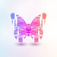 Abstract futuristic butterfly N4