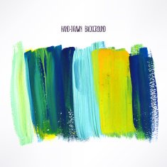 yellow and blue strokes