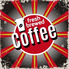Coffee Fresh Brewed Vector Poster N2