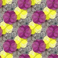 Geometric abstract floral seamless pattern background Colorful shapes composition