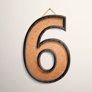 3d wooden frame cork board number 6