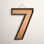 3d wooden frame cork board number 7