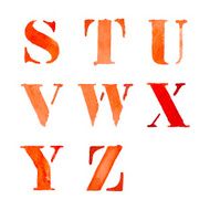 Vector Watercolor alphabet