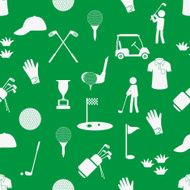 golf sport simple white and green seamless pattern eps10 N2