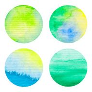 Hand painted watercolor circles set N2
