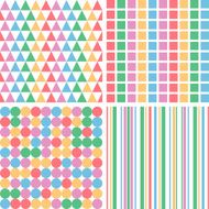 four abstract pastel colors seamless simple pattern eps10