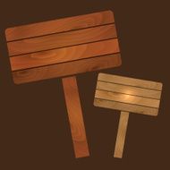vector wooden plates signs boards with texture eps10