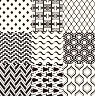 seamless black and white geometric pattern N9