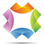 4 color logo 3D frame N2