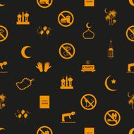 ramadan islam holiday icons seamless pattern eps10